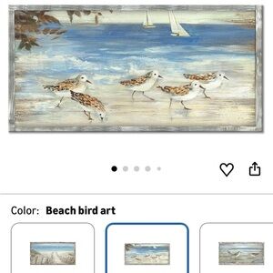 Beach Bird Art Canvas 60X30